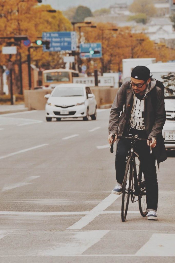 自転車・チャリファッションメンズコーディネート