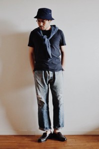 バケットハット　コーディネート　春夏