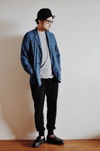 バケットハット　コーディネート　スウェット