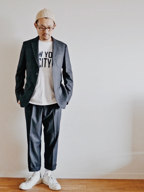 edih.ニット帽　メンズコーディネート２