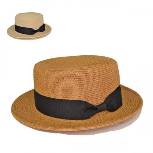 MOYU ボーターハット カンカン帽 メンズ レディース 春 夏