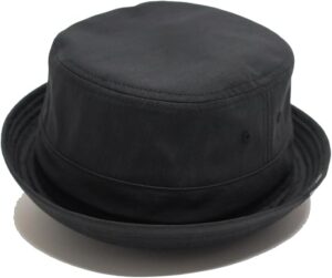 [ルーベン] BLACK COLLECTION 別注デザイン 大きいサイズも選べる コットンナイロン ポークパイハット 