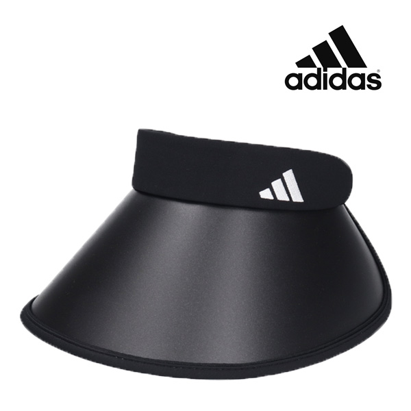 アディダス アーチワイド クリップ サンバイザー adidas 黒 ブラック 日よけ 日焼け防止