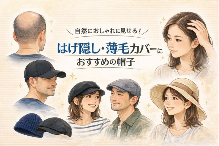 はげ隠しや薄毛をカバーするメンズ・レディース帽子は？おしゃれに見せる選び方完全ガイド
