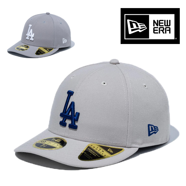 ニューエラ 59FIFTY ロープロ ロープロファイル lp ロサンゼルス ドジャース LA グレー