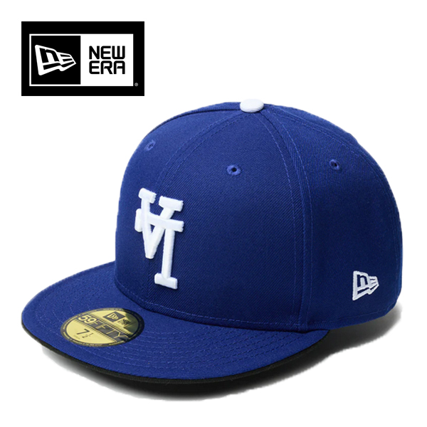 ニューエラ 59FIFTY キャップ アップサイドダウン ロサンゼルス ドジャース 青 逆