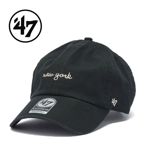 47 キャップ クリーンナップ HANDWRITTEN ニューヨーク ブラック 黒