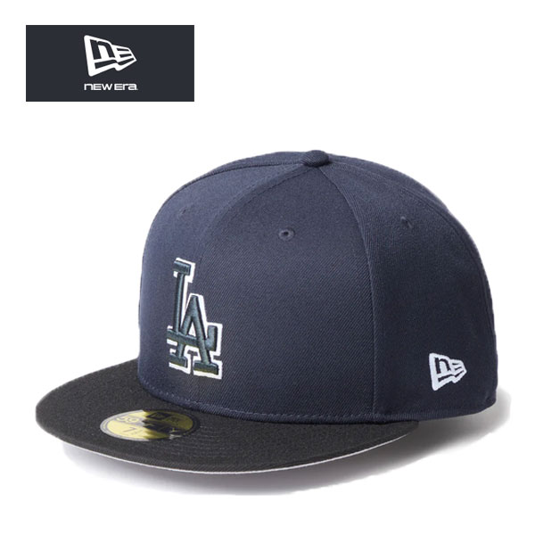 ニューエラ キャップ 59FIFTY ロサンゼルスドジャーズ PRAC GLOW IN THE ダークネイビー×黒 紺 la