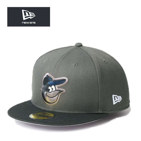 ニューエラ キャップ 59FIFTY バルティモア オリオールズ PRAC GLOW IN THE ダークグレー×黒 ブラック