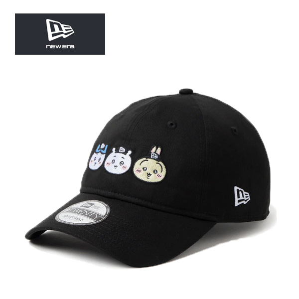ニューエラ ちいかわ コラボ キャップ ちいかわ ハチワレ うさぎ ナイントゥエンティー ブラック 黒