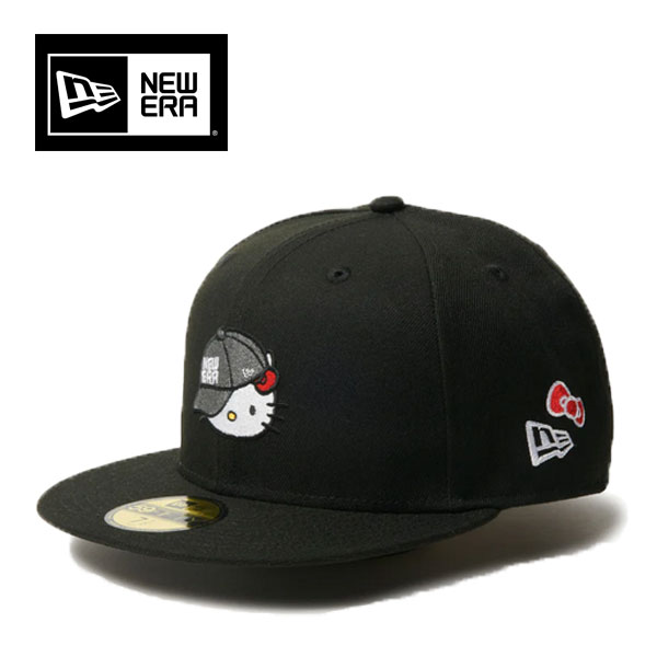 ニューエラ 59FIFTY キャップ キティちゃん コラボ キャップ ブラック 黒