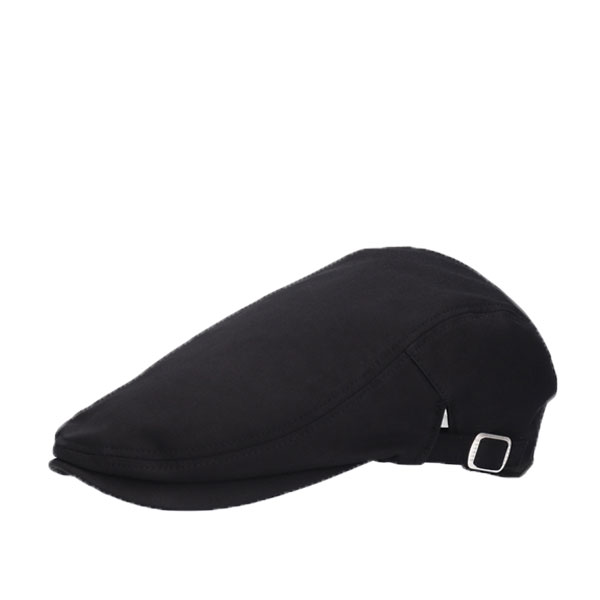 コットン スナップベルト ハンチング帽 鳥打帽 ブラック 黒 メンズ レディース 帽子