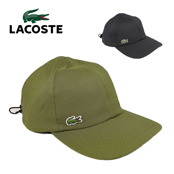 ラコステ メッシュキャップ  L1400 メンズ レディース LACOSTE 黒 ブラック カーキ