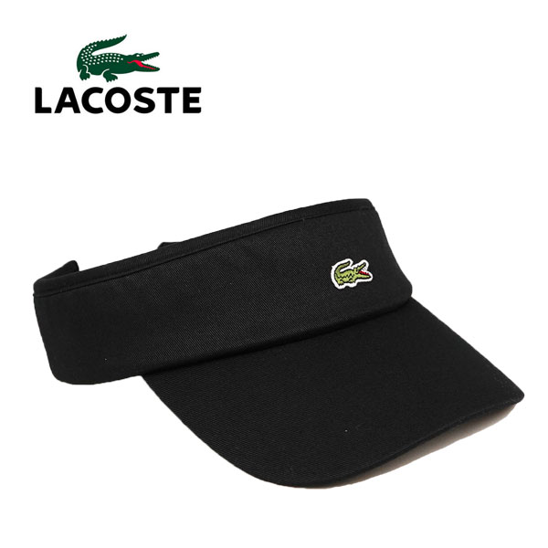 ラコステ サンバイザー L1408 メンズ レディース LACOSTE 黒 ブラック