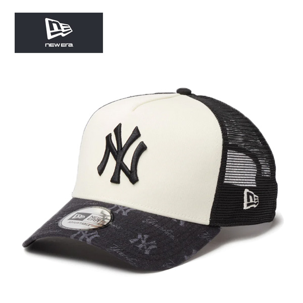ニューエラ キャップ ナインフォーティー 940 A-Frame トラッカー MLB ジャガードニューヨーク ヤンキース ブラック 黒 ny