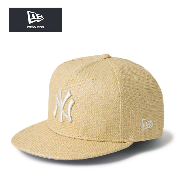 ニューエラ キャップ ナインフィフティー 麦わら風 9FIFTY ペーパー ニューヨーク ヤンキース ベージュ ナチュラル  ゴルフ