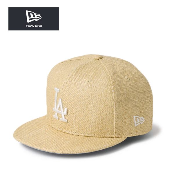 ニューエラ キャップ ナインフィフティー 麦わら風 9FIFTY ペーパー ロサンゼルス ドジャース ベージュ ナチュラル ゴルフ la