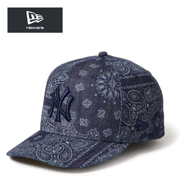 ニューエラ キャップ PC 59FIFTY Laser Burn Out Denim ニューヨーク ヤンキース デニム ペイズリー柄 ny