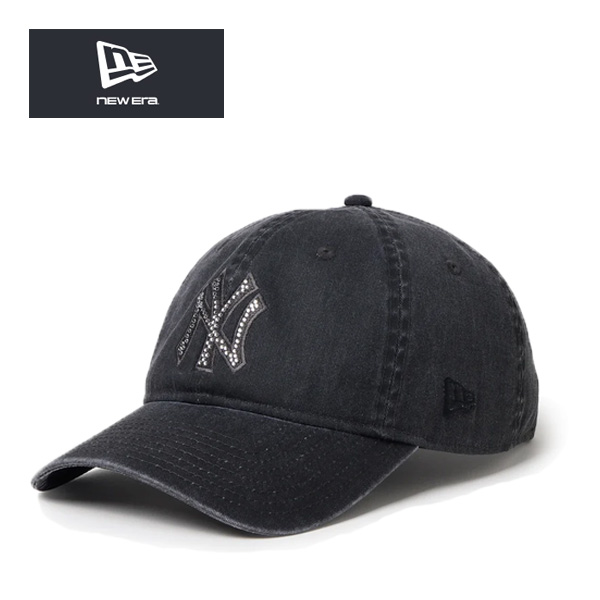 ニューエラ キャップ 9TWENTY Rhinestone ラインストーン ニューヨーク ヤンキース ブラック ny