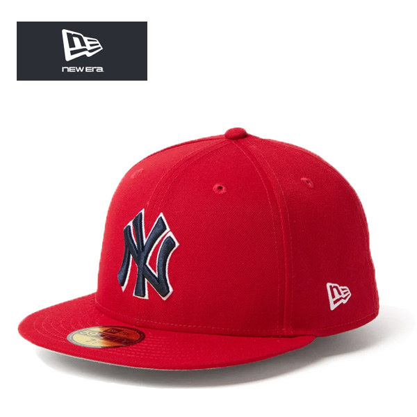ニューエラ キャップ 59FIFTY MLB Scarlet ニューヨーク ヤンキース スカーレット レッド 赤 ny