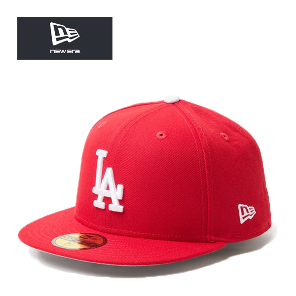 ニューエラ キャップ 59FIFTY MLB Scarlet ロサンゼルス ドジャース スカーレット レッド 赤 la