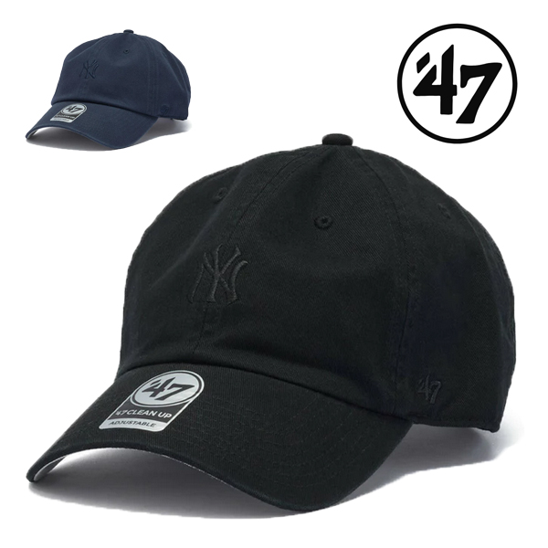 47 キャップ クリーンアップ ベースランナー ニューヨーク ヤンキース 紺 黒 ブラック