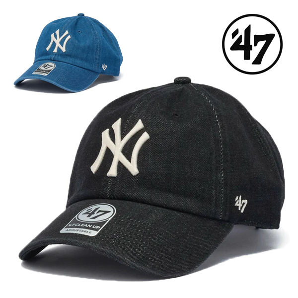 47 キャップ クリーンナップ ニューヨーク・ヤンキース デニムコレクション 黒 ブルー
