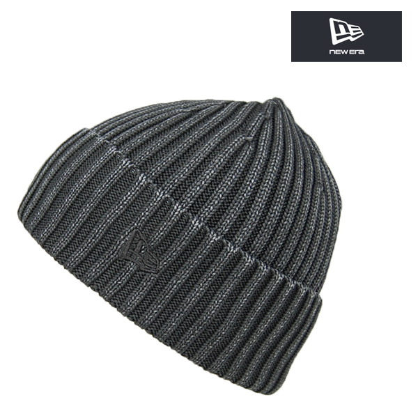 ニューエラ ニット帽 イタリアン ウォッシュ リブ カフ ニットキャップ 黒 ブラック