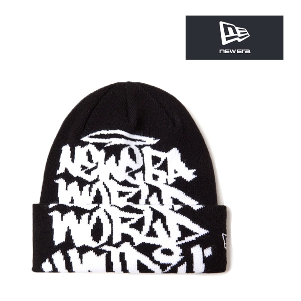 ニューエラ ベーシックカフニット タギングロゴ BASIC CUFF KNIT TAGGING LOGO ブラック 黒