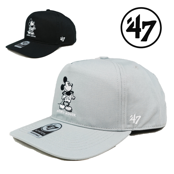 47 キャップ ヒッチ ディズニー コラボ ミッキーマウス ブラック 黒 グレー