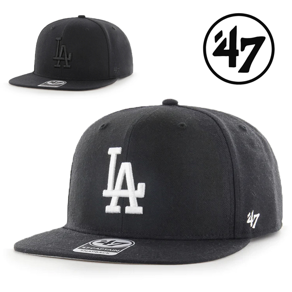 47 キャップ キャプテン ドジャース la ブラック 黒