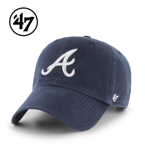 47 キャップ クリーンアップ ブレーブス a ネイビー 紺