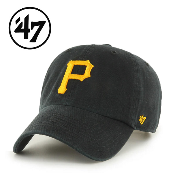 47 キャップ クリーンアップ パイレーツ p ブラック 黒