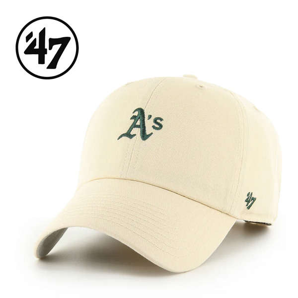 47 キャップ クリーンアップ ミニロゴ アスレチックス as ナチュラル オフホワイト