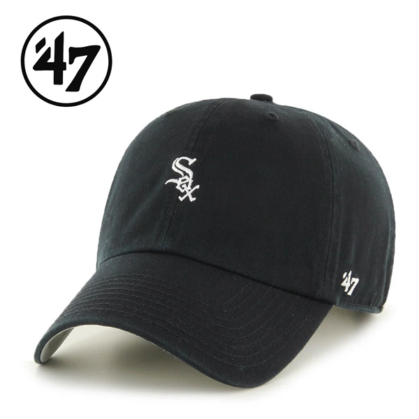 47 キャップ クリーンアップ ミニロゴ ホワイトソックス sox ブラック 黒