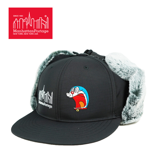 マンハッタンポーテージ ドッグイヤーキャップ 耳あて ドラえもん コラボ 黒