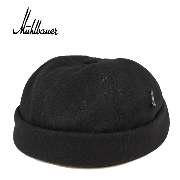 [新品未使用]MUHLBAUERミュールバウアー　ペーパーハット　帽子　　黒 m20534_1c.jpg
