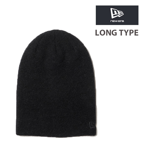 ニューエラ ニット帽 ベーシック ロングビーニー 黒 ブラック new era
