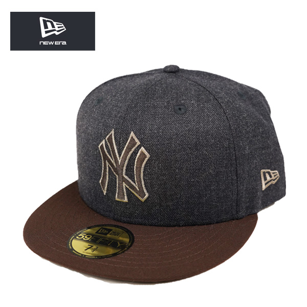 ニューエラ 59FIFTY キャップ ヘザーパック ニューヨーク ヤンキース ネイビー 紺 ny