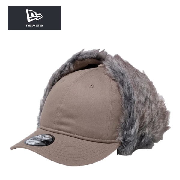 ニューエラ キャップ 耳当て付き 9THIRTY Dog Ear ドッグイヤー アッシュブラウン 無地 NEW ERA 930
