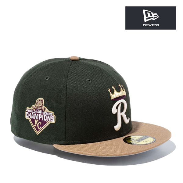 ニューエラ 59FIFTY キャップ カンザスシティ・ロイヤルズ Happy Holidays ダークシーウィード グリーン カーキ NEW ERA