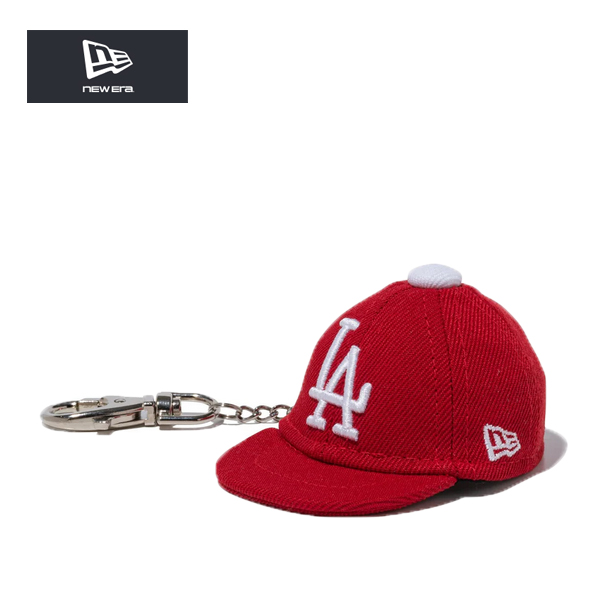 ニューエラ キャップキーホルダー ロサンゼルス・ドジャース Happy Holidays スカーレット レッド 赤 LA NEW ERA